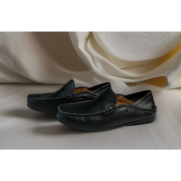 GO TOUR Men\'s 7 Premium Genuine Hand-made Black Leather Casual Slip-on Loafers main image 8